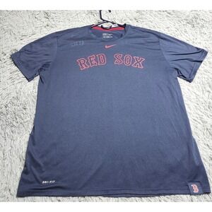 Nike Red Sox Dri‎ Fit TShirt Mens XXL 2XL Blue Athletic Cut Baseball The Tee MLB